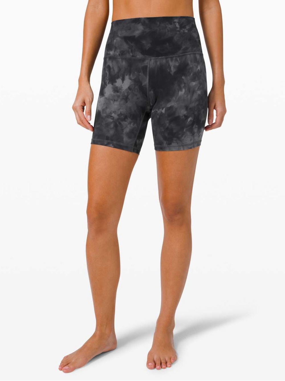 lululemon Women’s Align Short 6” Diamond Dye Pitch Grey Gray Graphite Size 16